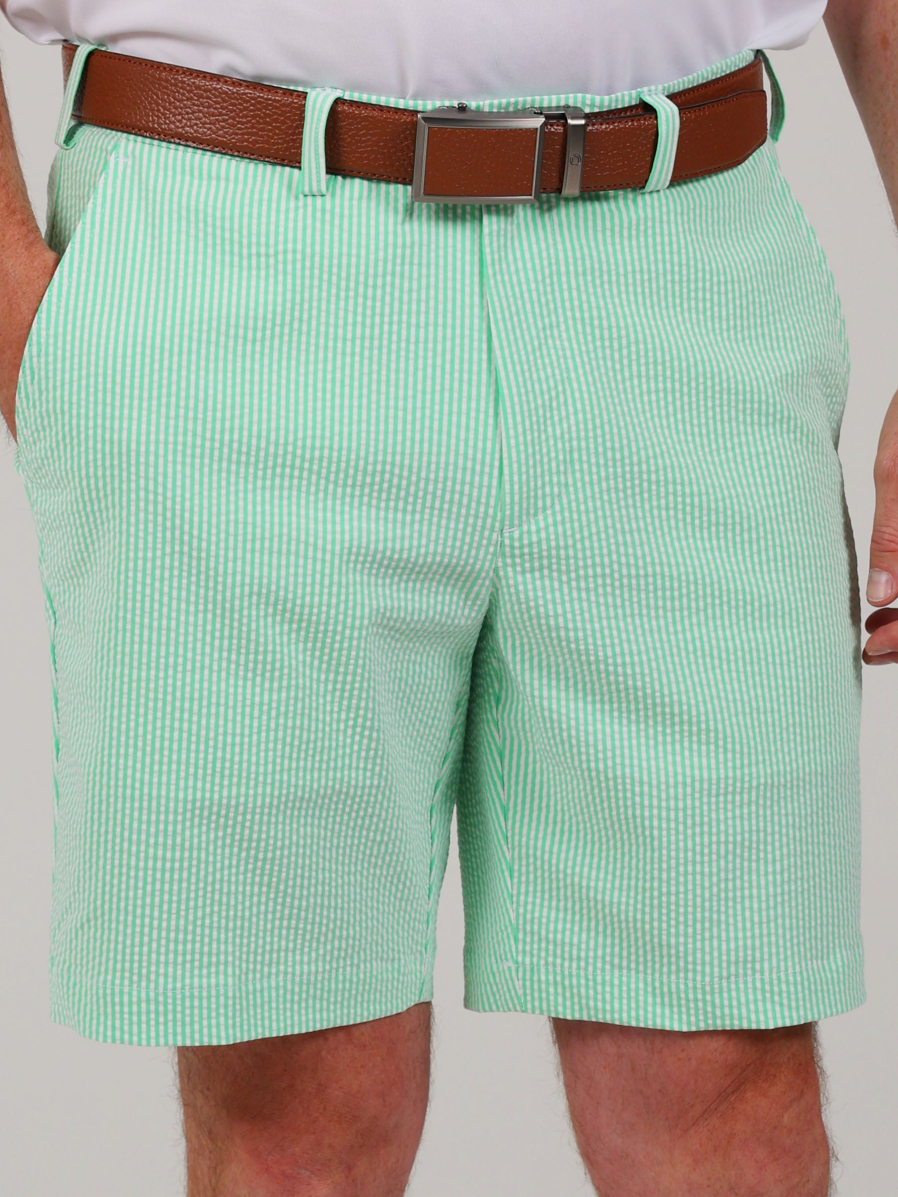 Donald Ross Seersucker Stretch Walker II Short -, Clover / 44 Donald Ross Seersucker Stretch Walker II Short -, Clover / 44
