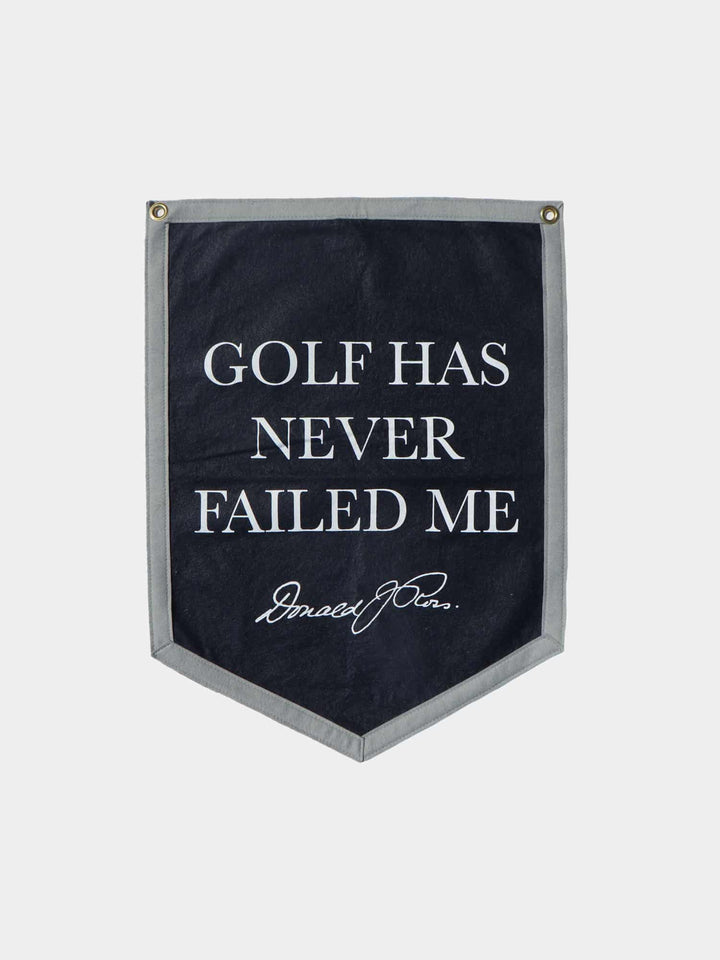 Donald Ross Quote Camp Flag - Navy