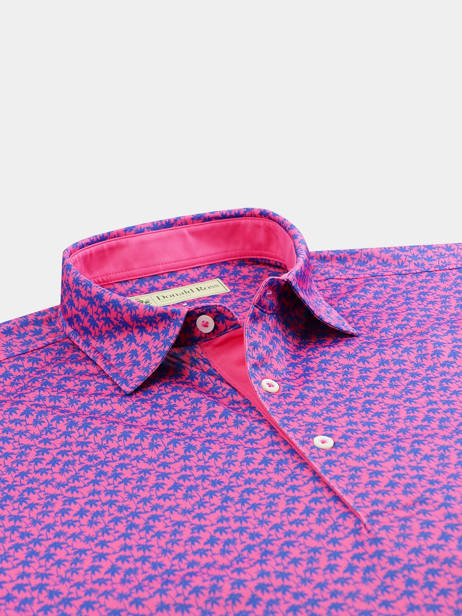 Palm Tree Print Jersey - Pinkberry/Royal DRP038-121-507