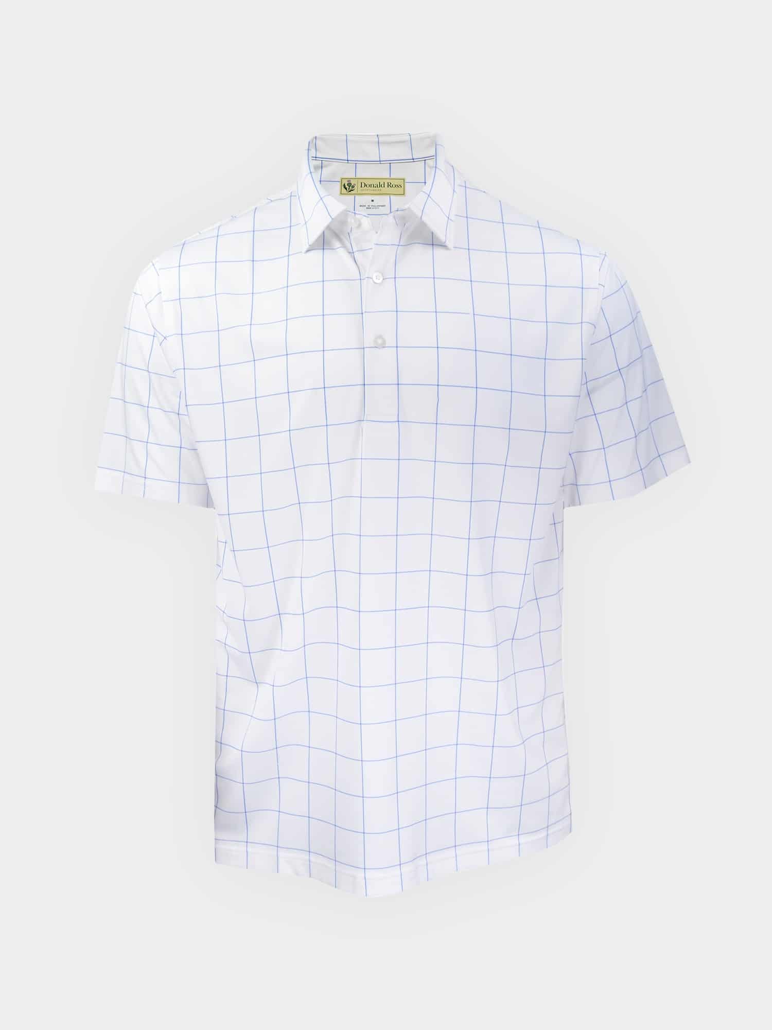 Window Pane Print Jersey - White/Royal DRP042-121-100_FV