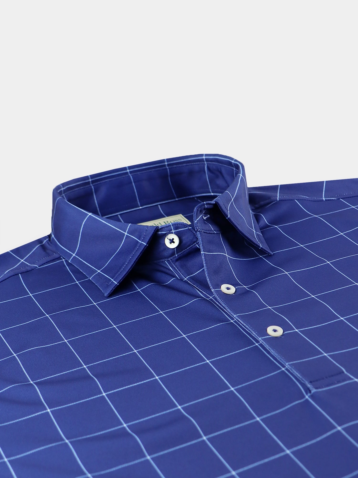 Window Pane Print Jersey - Navy/White DRP042-121-400