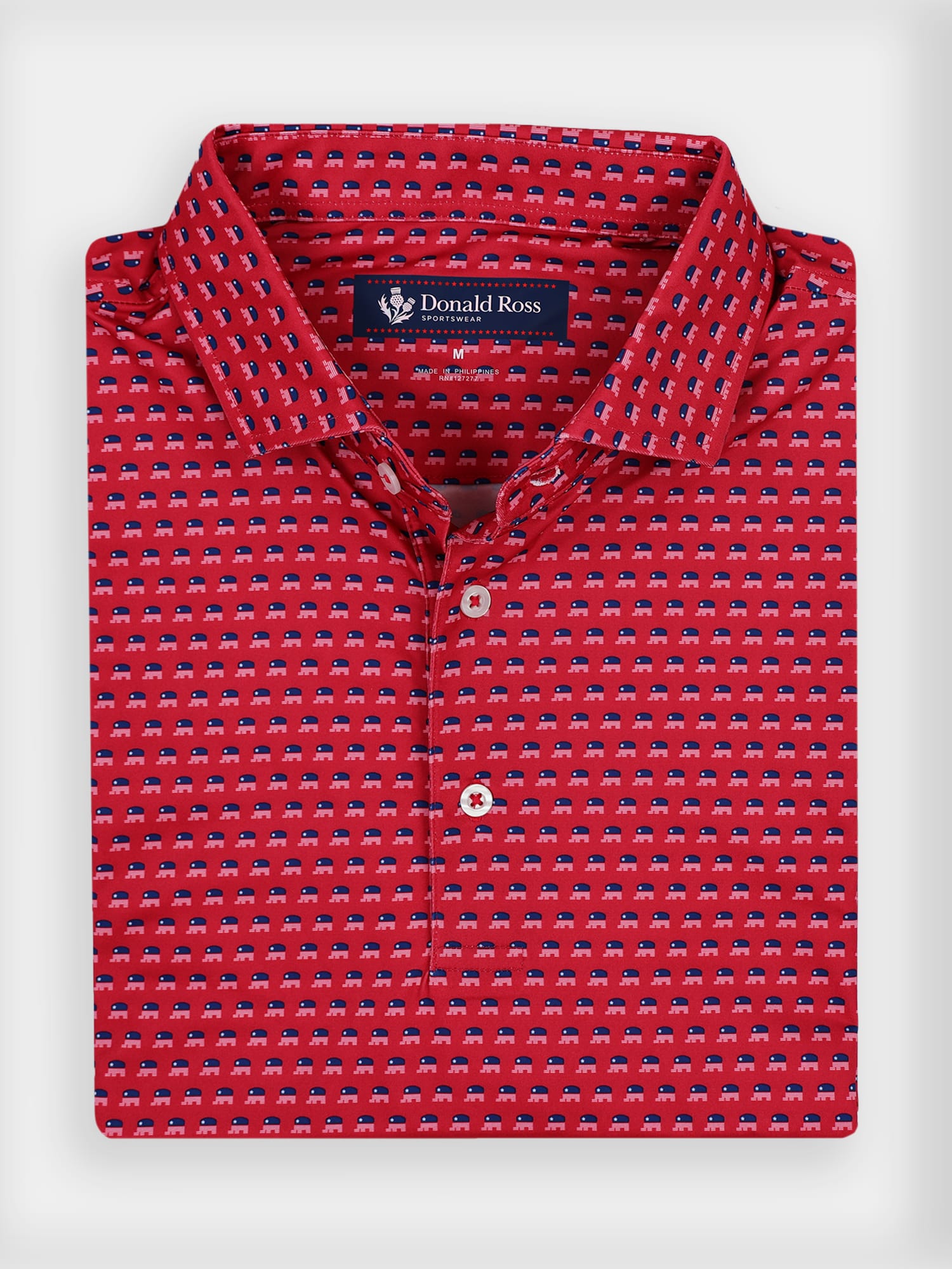 Donald Ross The Memphis: Men's Republican Performance Polo - Classic Fit -, Red / XL Donald Ross The Memphis: Men's Republican Performance Polo - Classic Fit -, Red / XL