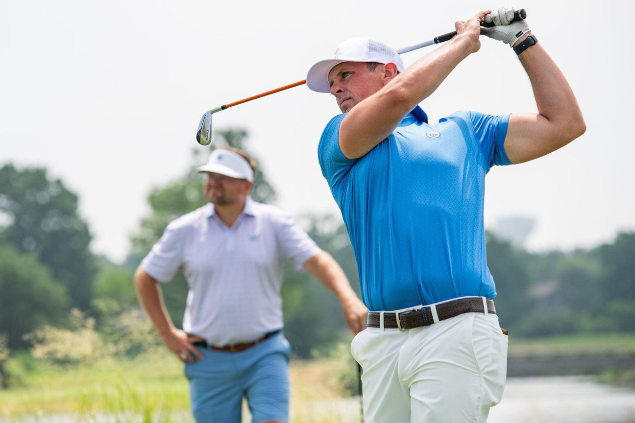 Members of the 1872 Club golfing in Donald Ross Sportswear