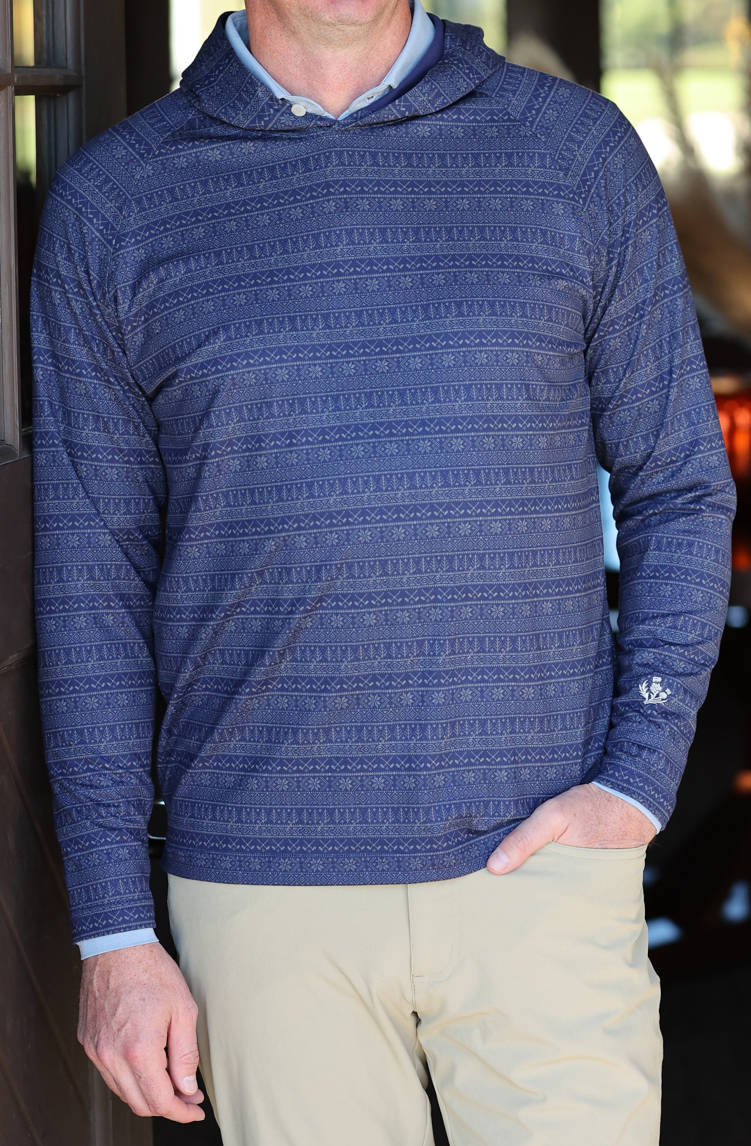 Fair Isle Hoodie - Sport Fit | Donald Ross Sportswear