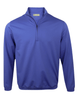 Royal blue quarter-zip pullover with long sleeves and a collared neckline.