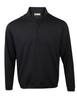 Black quarter-zip pullover with long sleeves and a stand collar.