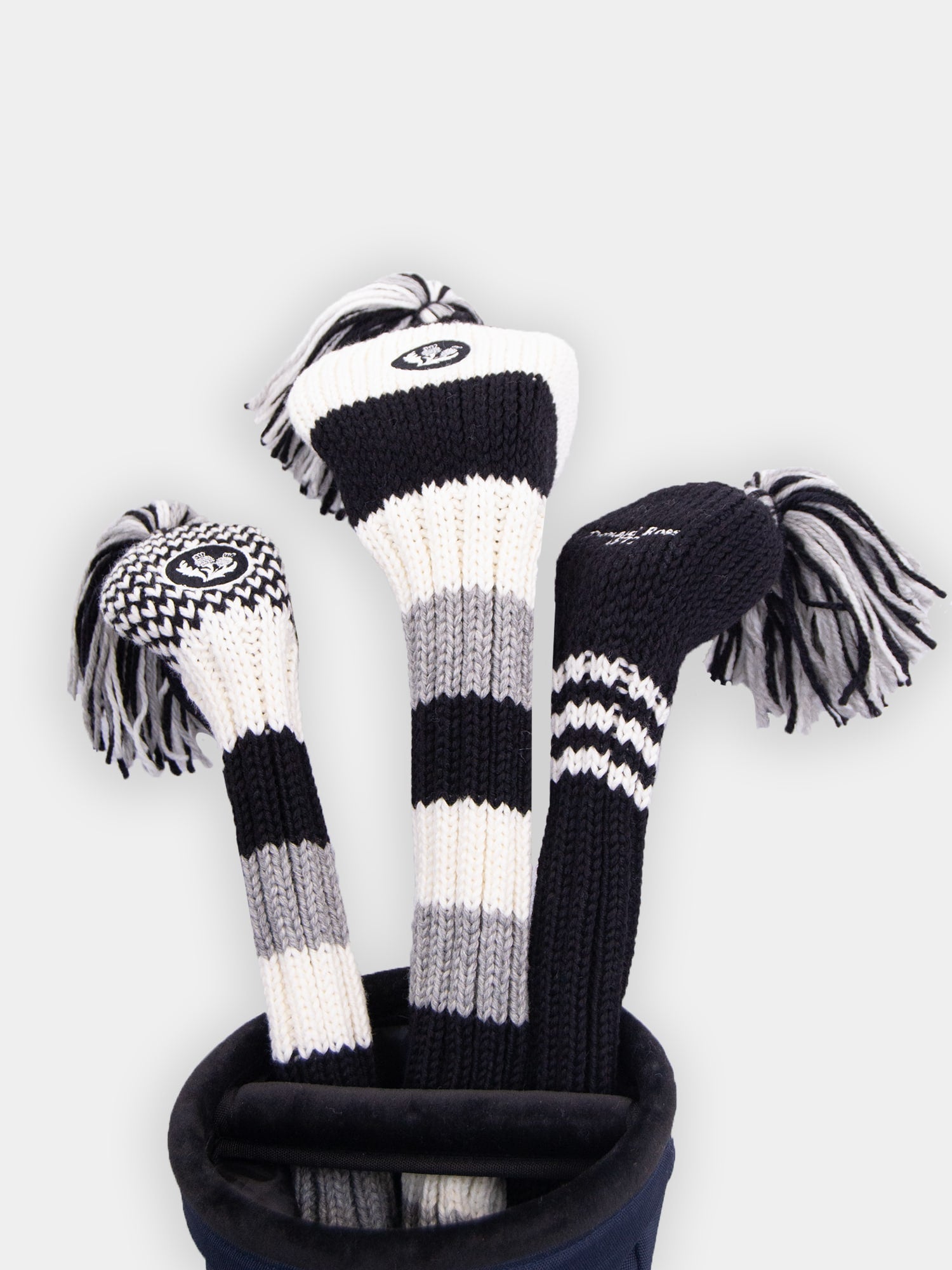 Black Knit Headcover Set