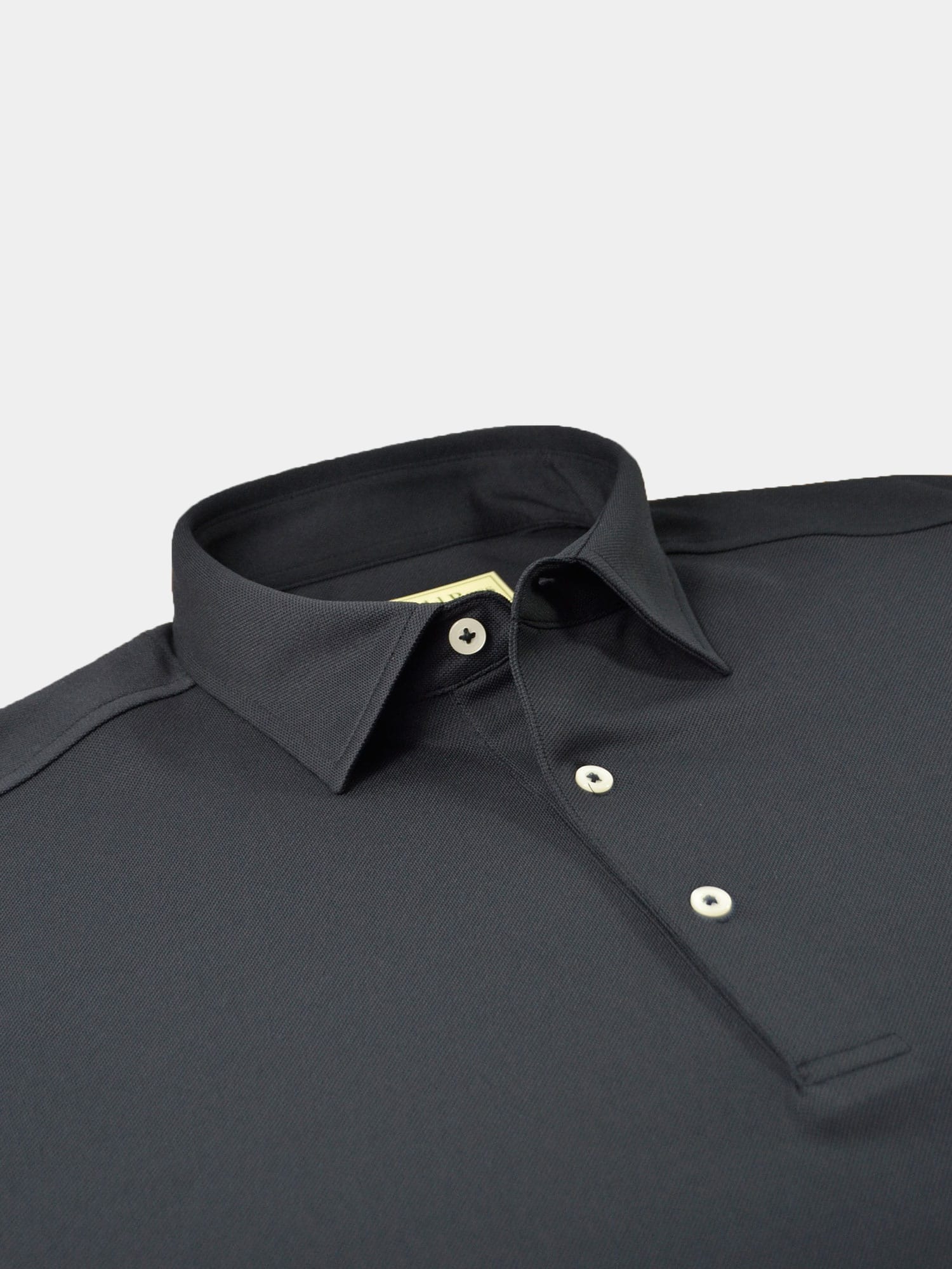 Solid Performance Pique Self Collar - Black DR015SC-MSP-001