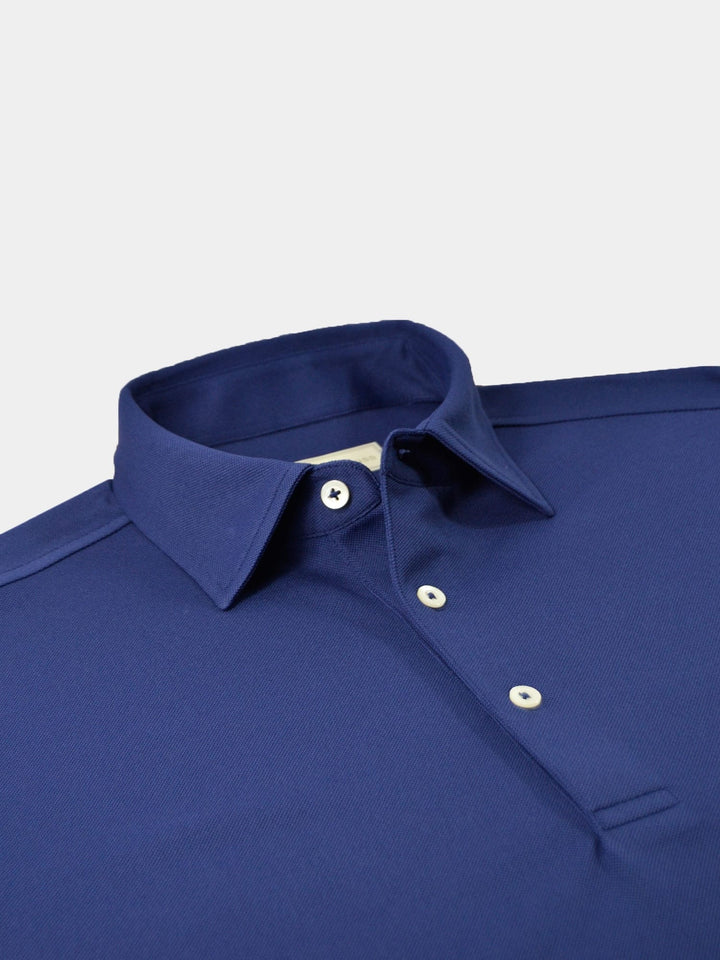 Solid Performance Pique Self Collar - Navy DR015SC-MSP-400