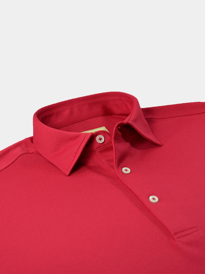 Solid Performance Pique Self Collar - Red DR015SC-MSP-506