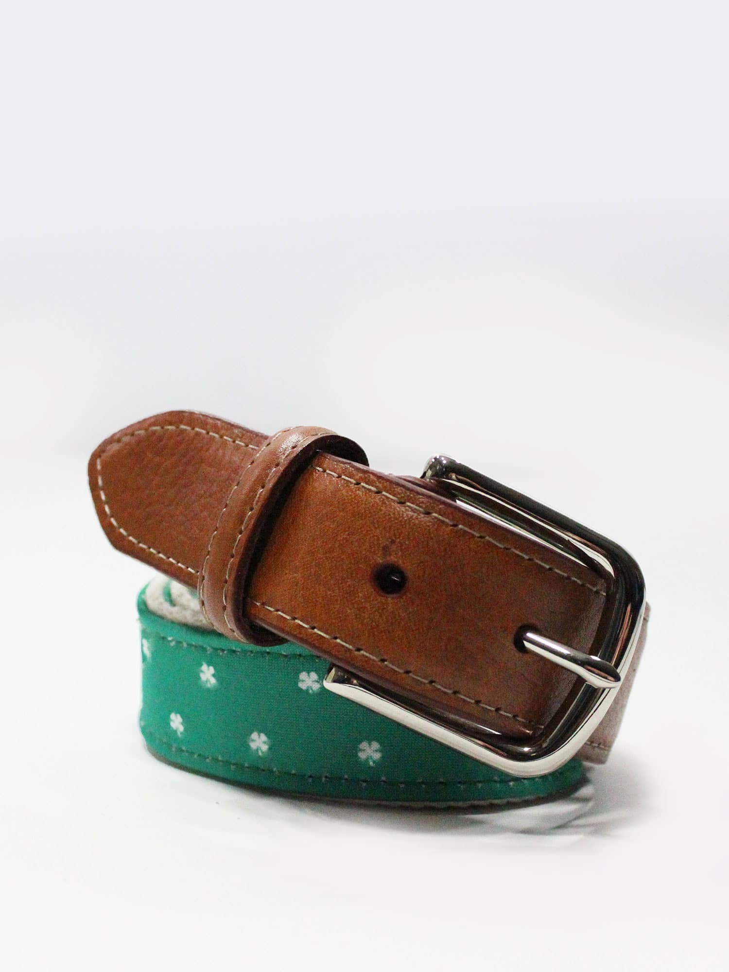 Clover Print Surcingle Belt