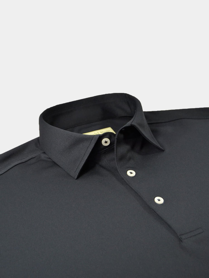 Solid Self Collar Performance Jersey - Black DR076SC-MSP-001