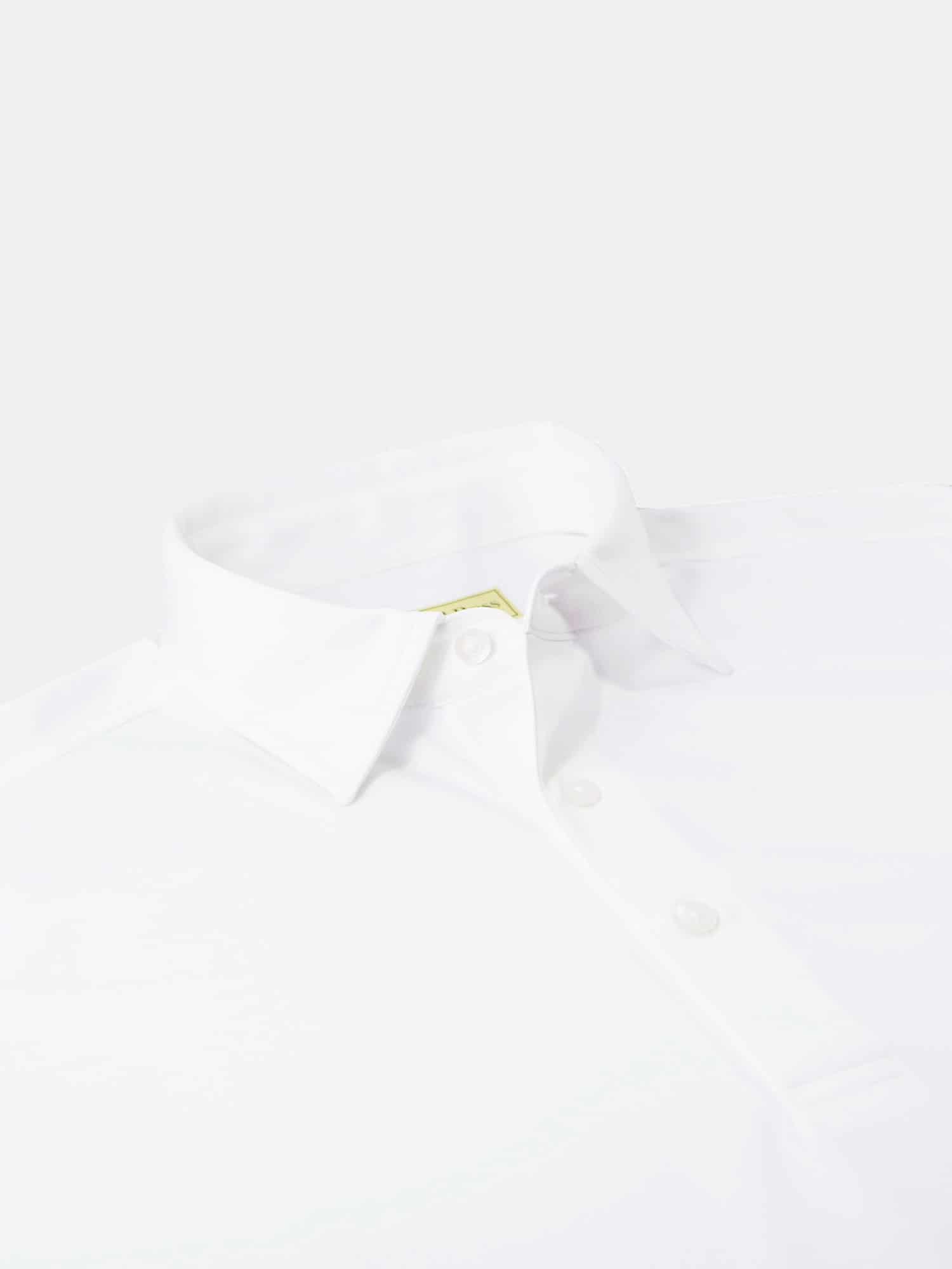 Solid Self Collar Performance Jersey - White DR076SC-MSP-100