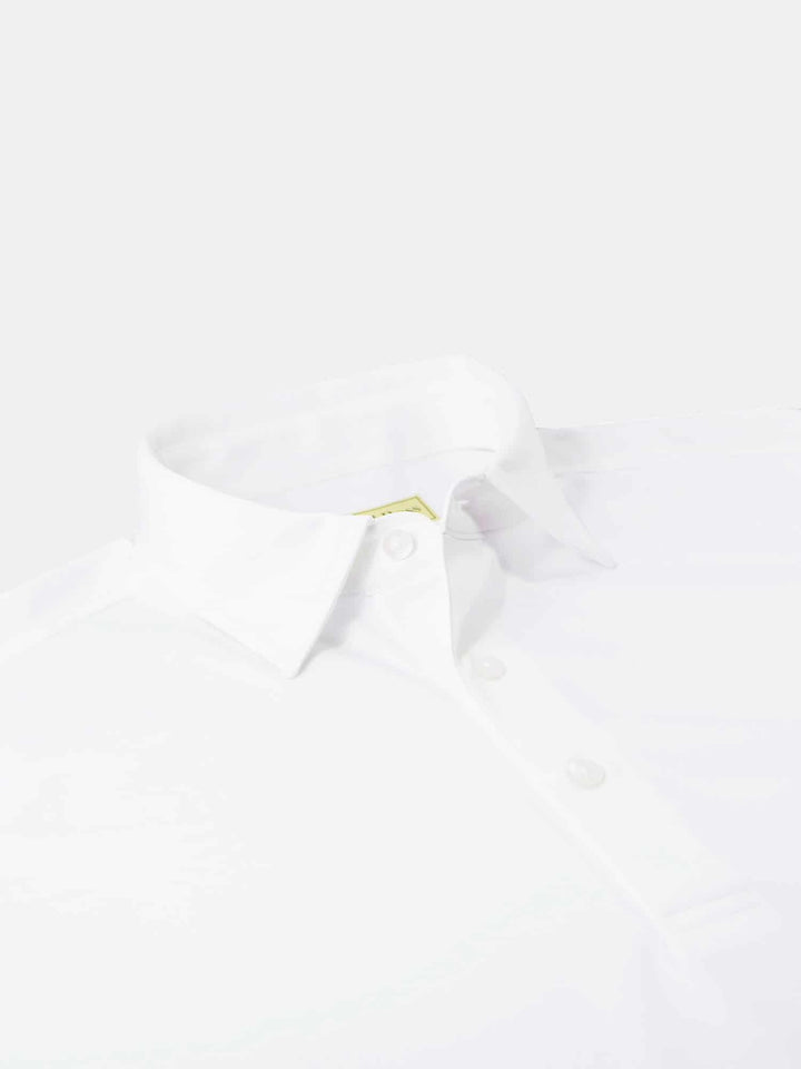Solid Self Collar Performance Jersey - White DR076SC-MSP-100