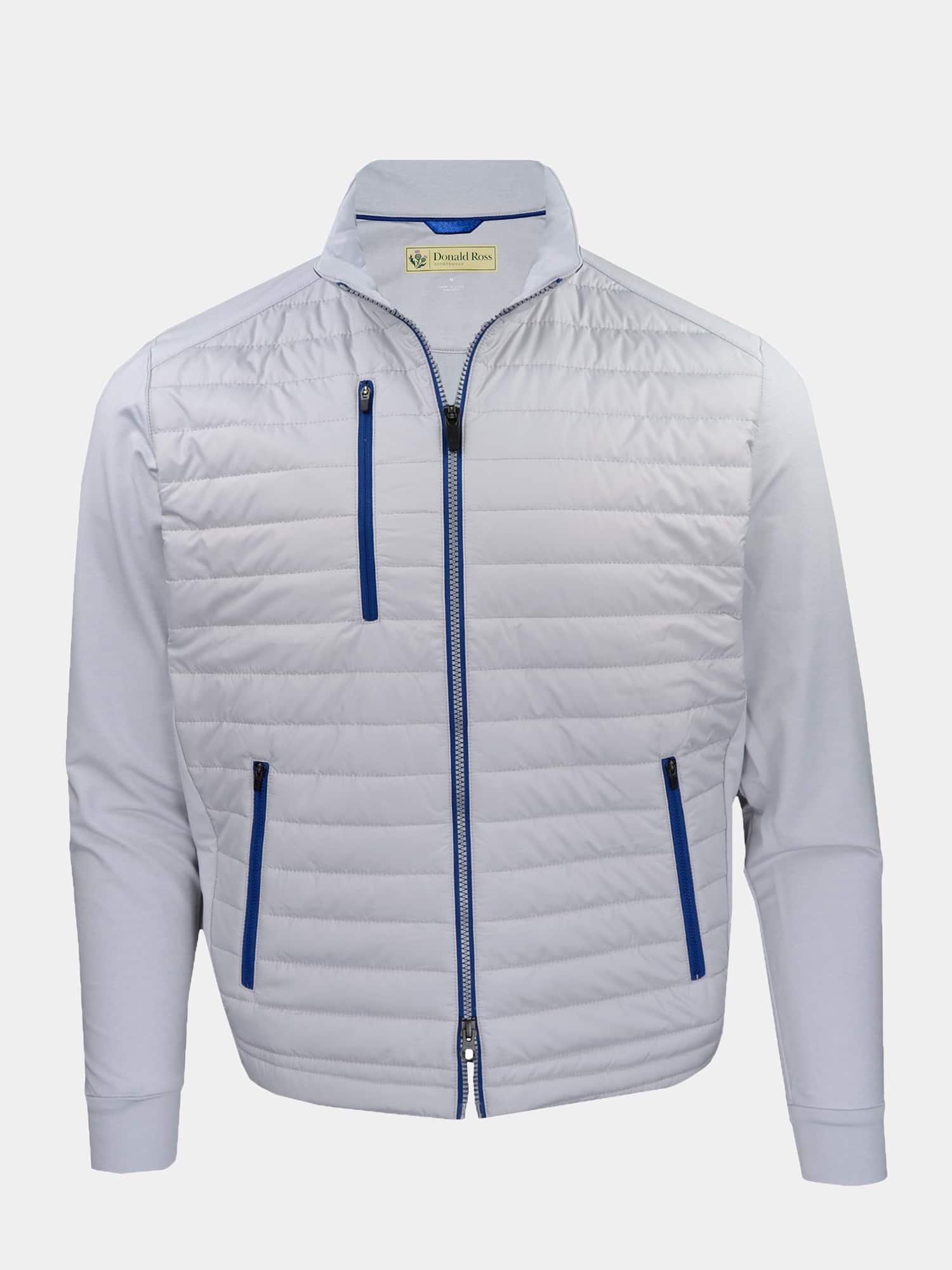 Mixed Media Fusion Jacket - Granite DR1409LS-121-008_FV