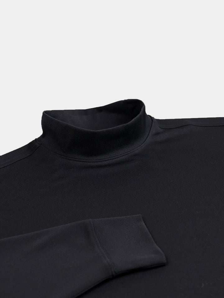 Long Sleeve Mock Neck Jersey - Black DR157-MSP-001