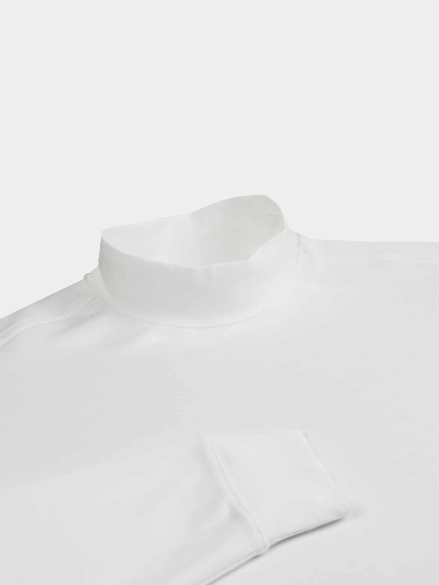 Long Sleeve Mock Neck Jersey - White DR157-MSP-100 (1)