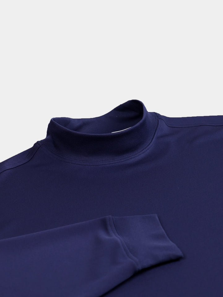 Long Sleeve Mock Neck Jersey - Navy DR157-MSP-400