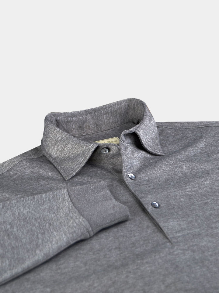 Long Sleeve Self Collar Jersey - Steel Grey DR159-MSP-056 (1)