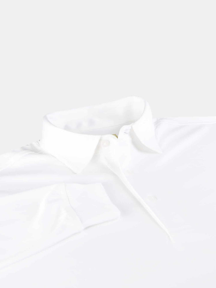 Long Sleeve Self Collar Jersey - White DR159-MSP-100