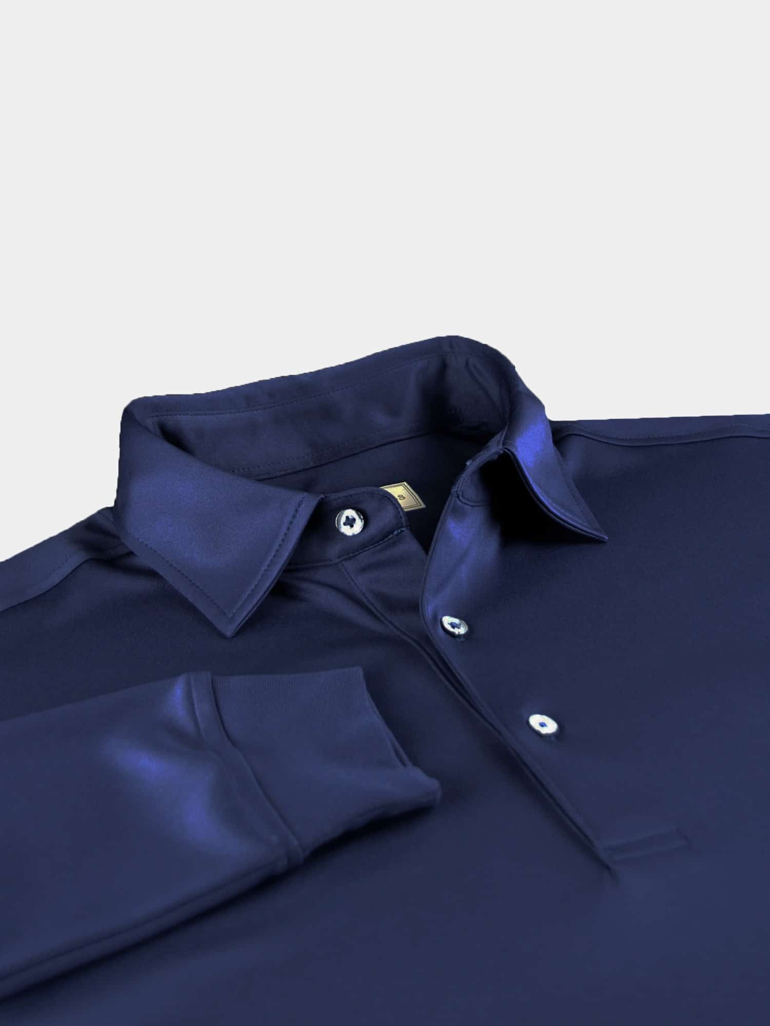 Long Sleeve Self Collar Jersey - Navy DR159-MSP-400