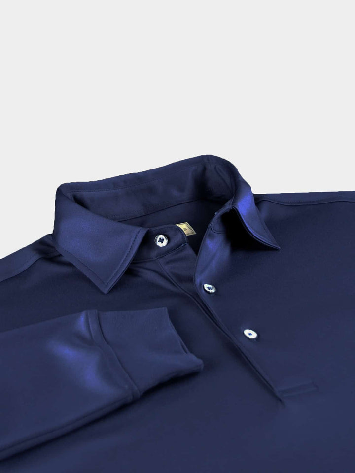Long Sleeve Self Collar Jersey - Navy DR159-MSP-400