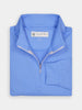 Light blue year rounder fleece 1/2 zip pullover, made with performance fleece for warmth and stretch