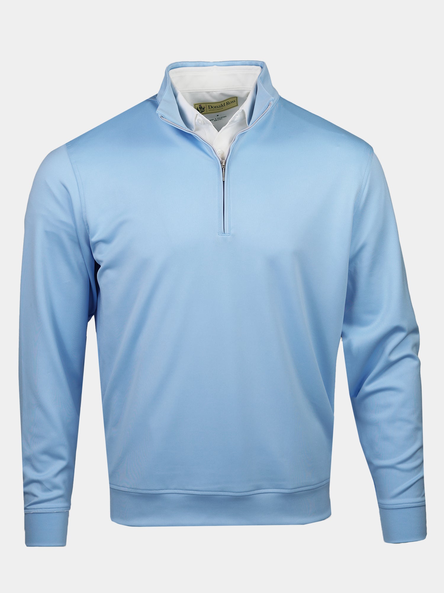 quarter zip over dress shirt Donald Ross Falkirk Quarter Zip Pullover