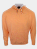 A light orange hoodie with a front pocket and drawstrings is displayed against a neutral background.