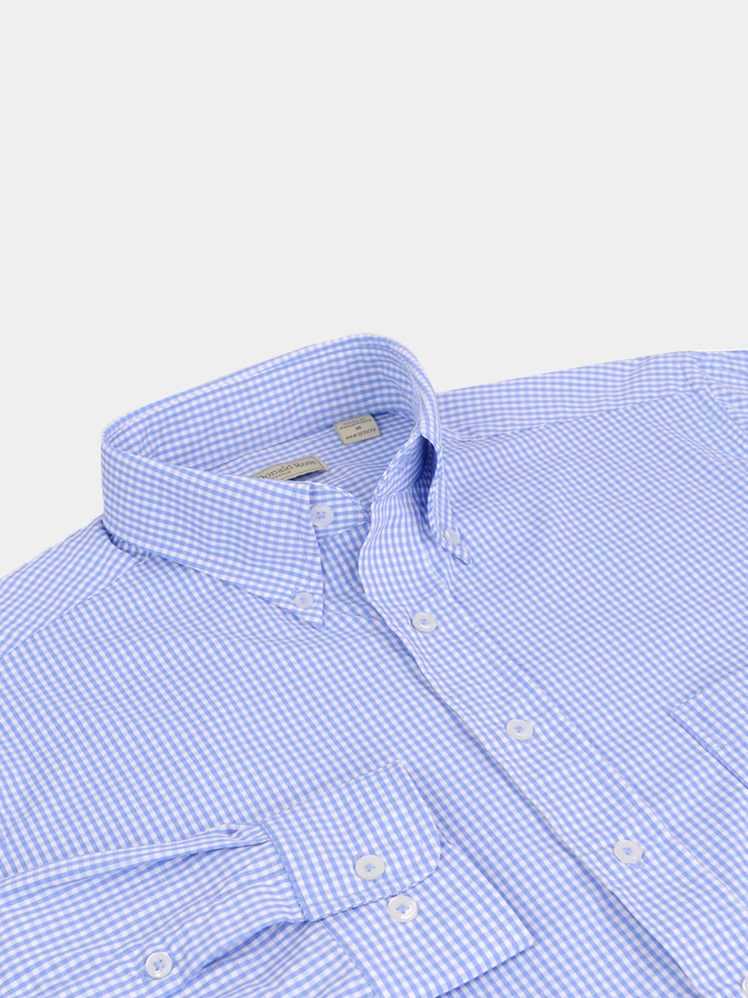 gingham dress shirts Donald Ross Micro Gingham Woven Shirt