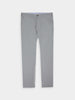 Gray performance golf pants against a plain white background, featuring a button closure, belt loops, and side pockets