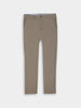 Beige dperformance golf pants displayed on a white background, featuring a button closure, belt loops, and side pockets, conveying a formal and sleek style.