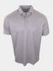 Short-sleeve, collared shirt featuring a multicolored geometric pattern.