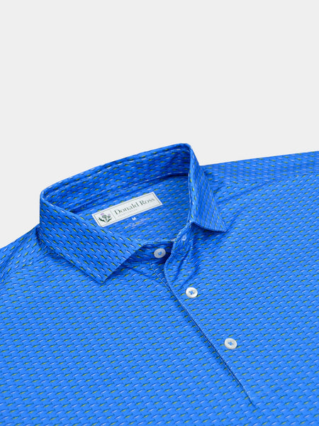 Men's Swordfish Print Polo -