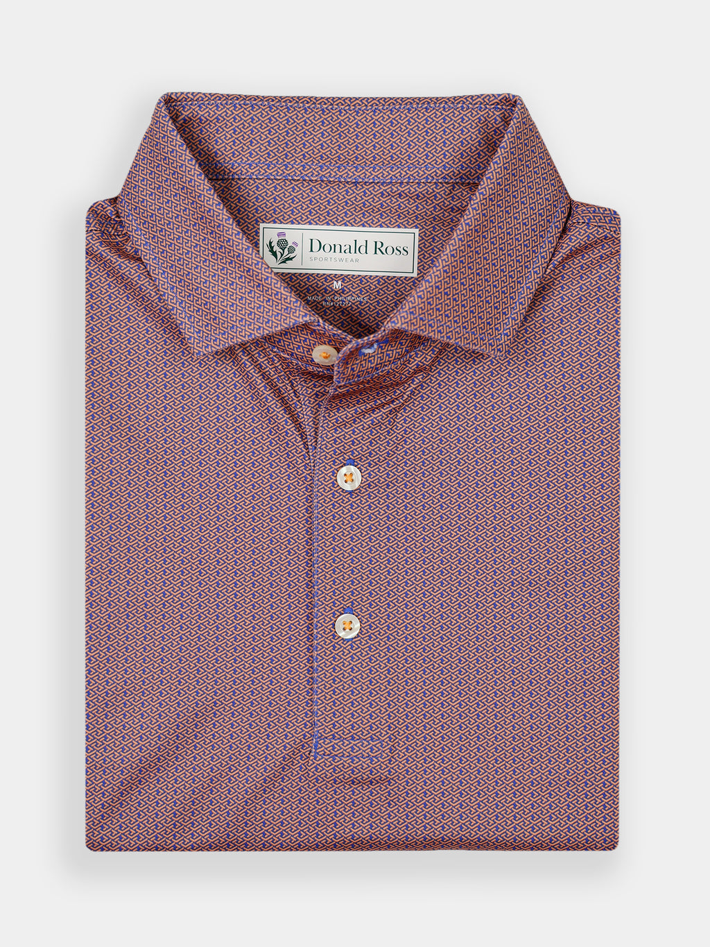 Donald Ross Geo Print Performance Polo