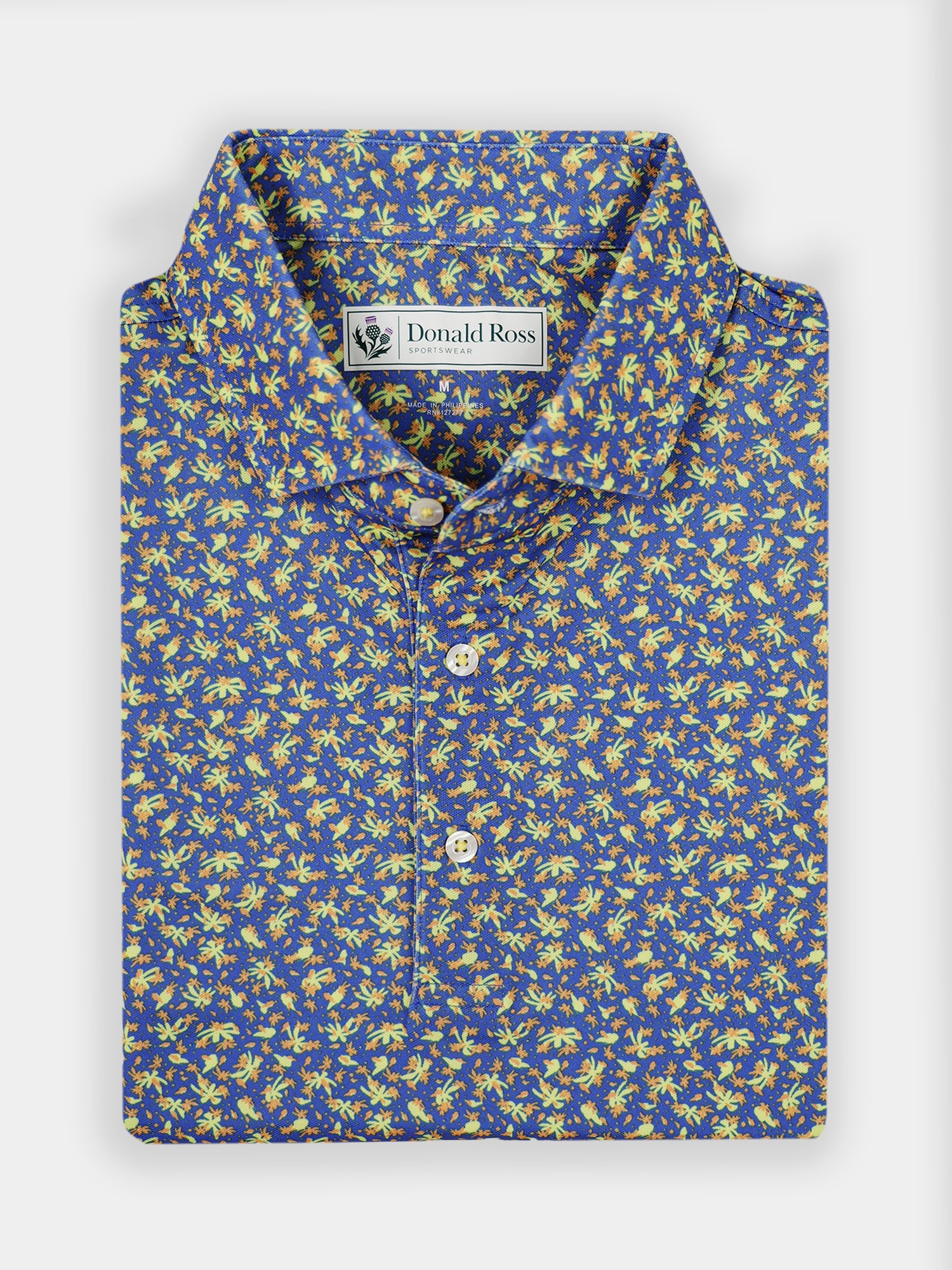Donald Ross Men's Whispy Floral Polo