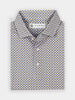 Folded patterned shirt with blue and gold horse design, featuring a  polished Donald Ross label