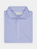 Folded light blue collared shirt with a subtle geometric star pattern. The shirt is neatly arranged, conveying a crisp, fresh appearance.