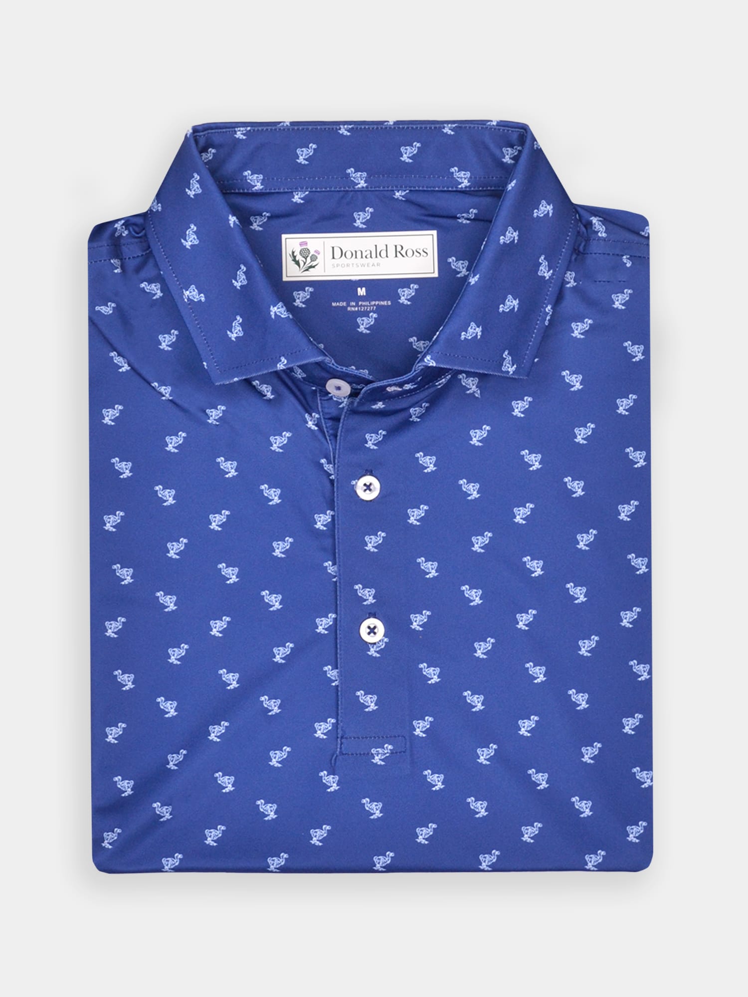 Donald Ross Dodo Print Performance Polo