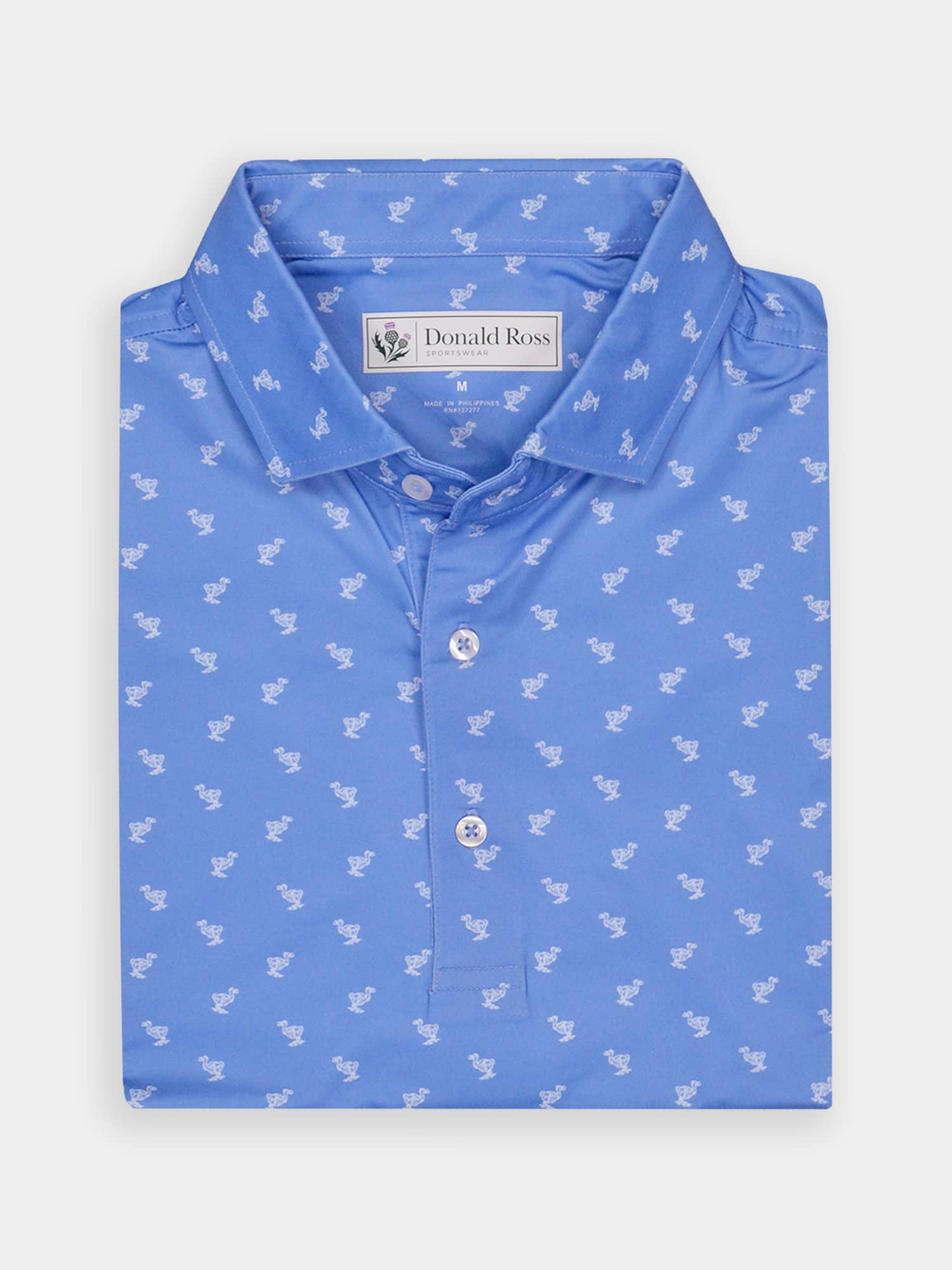 ross dress shirts Donald Ross Dodo Print Performance Polo