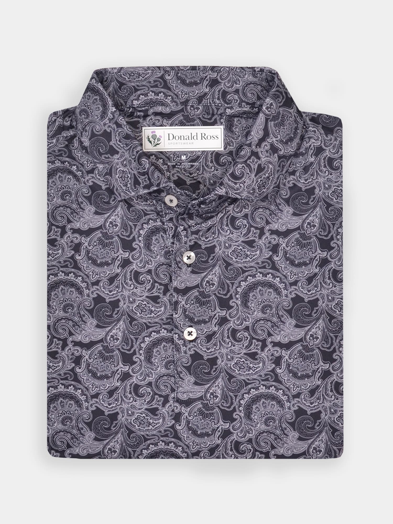 Paisley Print Performance Polo - Classic Fit - Paisley Print Performance Polo - Classic Fit -