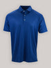 Close-up detail of Donald Ross Vegas Suites Chips Print polo shirt, emphasizing the intricate poker chip pattern, smooth performance knit, and high-end construction ideal for golf and resort style.