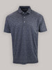 Front view of men’s Donald Ross solid performance polo, showcasing a refined, versatile camouflage design with short sleeves, athletic fit, and premium stretch fabric ideal for golf and casual wear.