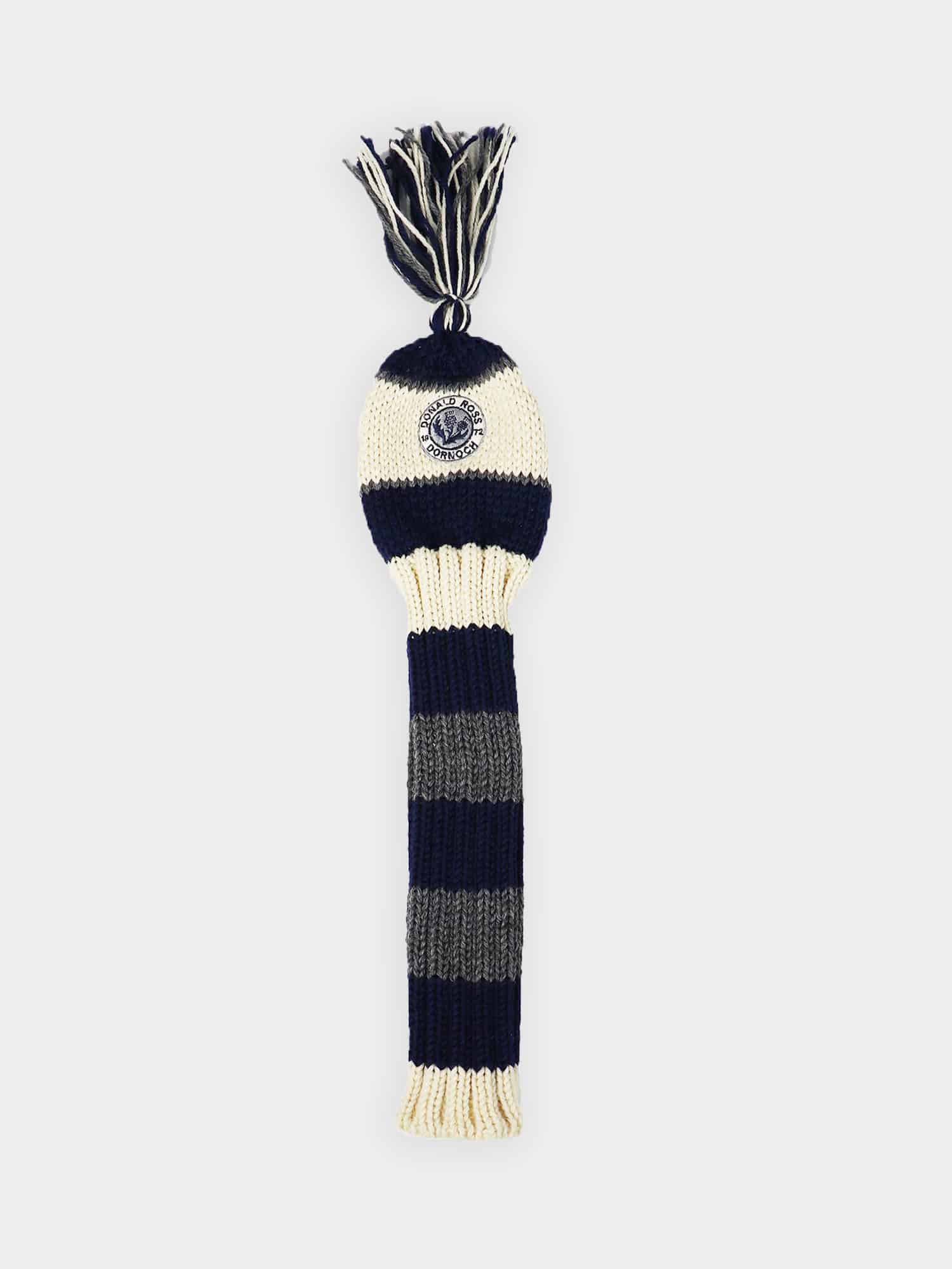 Knit Driver Headcover - Navy & Grey
