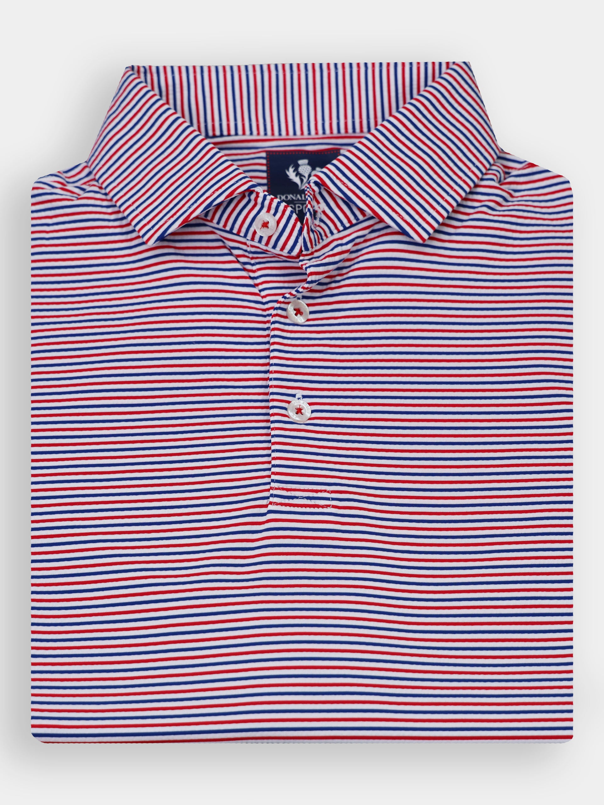 Nixon Seaside Seersucker Short Sleeve Polo - Sport Fit