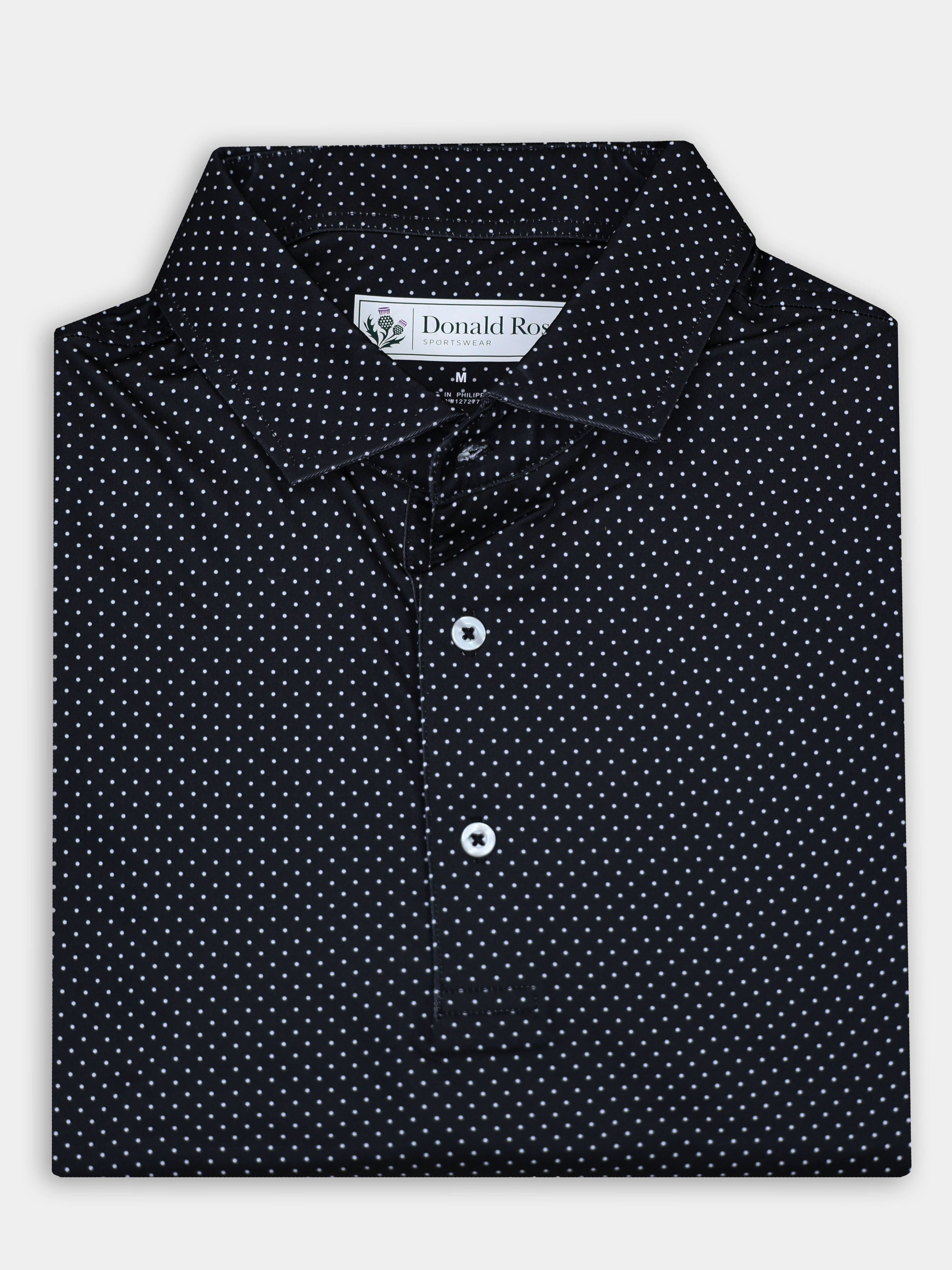 Core Rob Polka Dot Polo | CLASSIC Fit | Donald Ross Sportswear, Black/White / M Core Rob Polka Dot Polo | CLASSIC Fit | Donald Ross Sportswear, Black/White / M