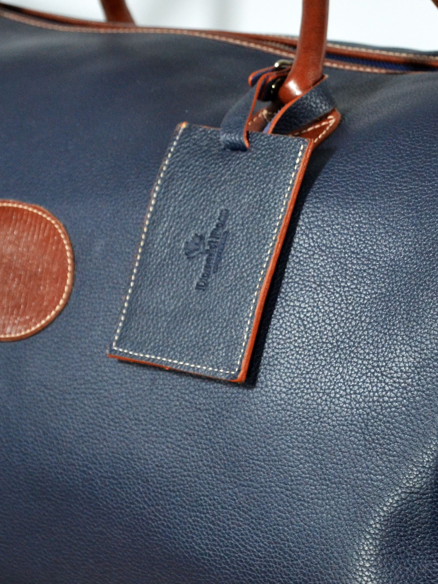 Classic Tartan Lined Duffle Bag - Navy | Donald Ross Sportswear