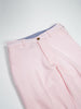 Men's seersucker performance golf pants in a classic blue and white stripe with a tailored fit.