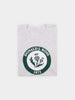 Gray T-shirt featuring a green circular emblem with two thistles and the text "Donald J. Ross 1872" in white. Simple, classic design.