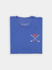 Blue Mens Golf T-shirt featuring crossed golf clubs